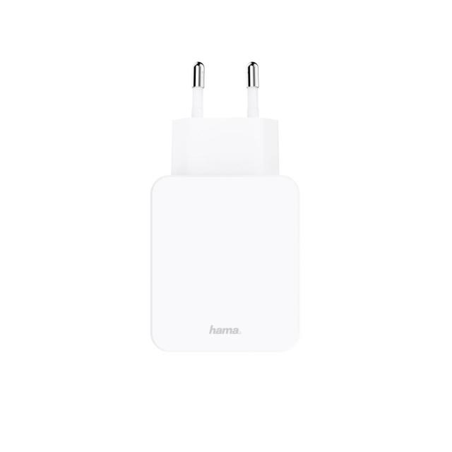 Мрежово зарядно HAMA USB-C Power Delivery (PD), Qualcomm, 18 W, Бял