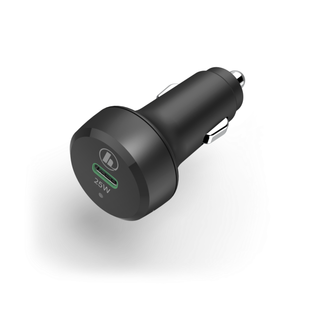 Зарядно за кола HAMA USB-C, Power Delivery (PD), Qualcomm, 25 W, Черен