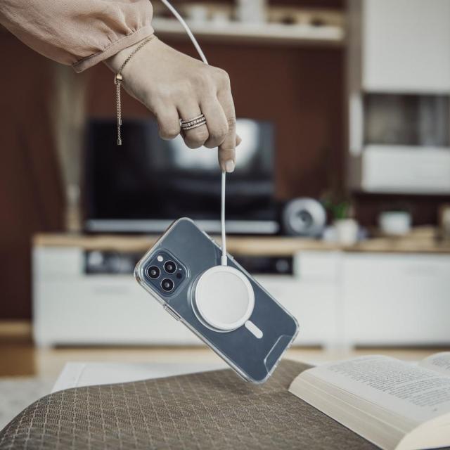 Безжично зарядно HAMA MagCharge FC15, 15W, Магнитно, Бял