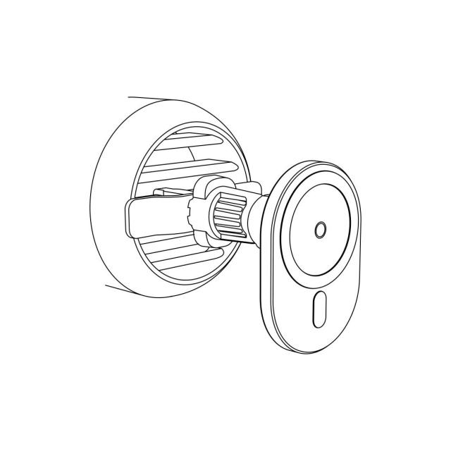 Безжично зарядно HAMA MagCharge Car FC15, 15W, Магнитно, За кола, Черен
