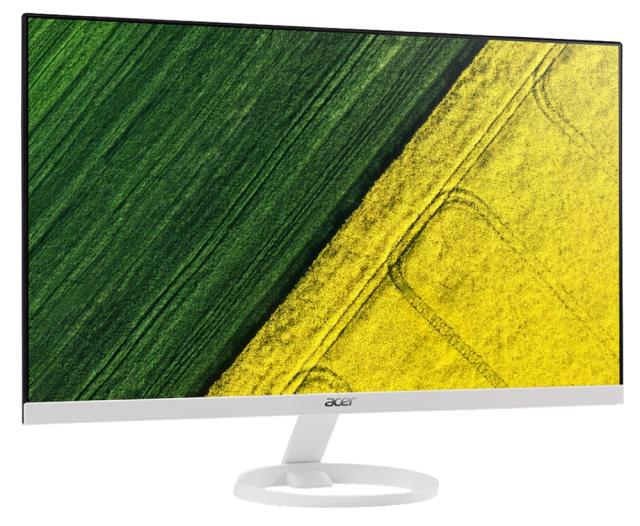Монитор Acer R241YBwmix, 23.8" IPS Wide Ultra Thin, ZeroFrame, Flicker-Less, 1ms, 100M:1, 250 cd/m2, 1920x1080 FHD, VGA, HDMI, Audio Out, 2x2W, white