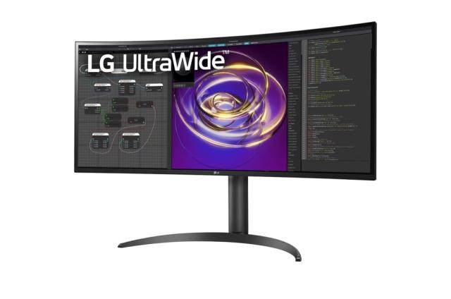 Монитор LG 34WP85CP-B, 34" (86.36 cm)  Curved WQHD, IPS, 5ms, CR 1000:1, 300 cd/m2, HDR 10, AMD FreeSync, USB Type-C, HDMI, DisplayPort, Speaker, PBP, Height Adjustable Stand, Tilt , Black