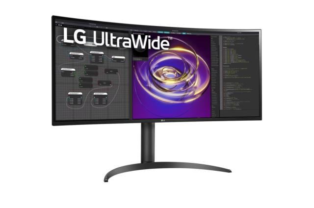 Монитор LG 34WP85CP-B, 34" (86.36 cm)  Curved WQHD, IPS, 5ms, CR 1000:1, 300 cd/m2, HDR 10, AMD FreeSync, USB Type-C, HDMI, DisplayPort, Speaker, PBP, Height Adjustable Stand, Tilt , Black