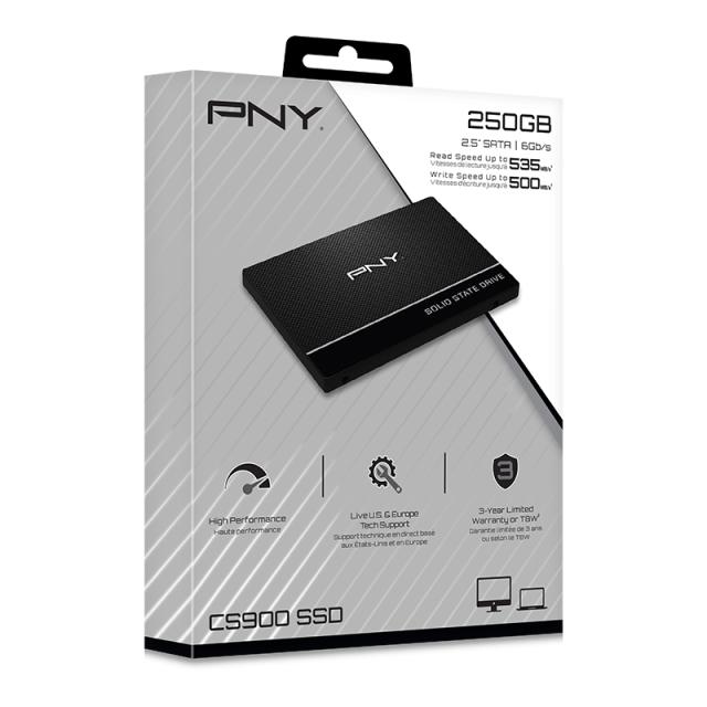 Твърд диск PNY CS900 2.5'' SATA III 250GB SSD
