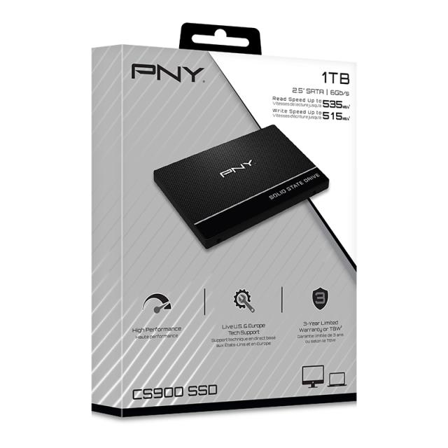 Твърд диск PNY CS900 2.5'' SATA III 1TB SSD