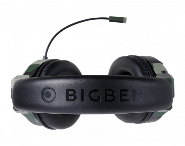 Геймърски слушалки Nacon Bigben PS4 Official Headset V3 Camo Green, Микрофон, Зелен