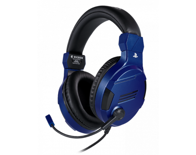 Геймърски слушалки Nacon Bigben PS4 Official Headset V3 Blue, Микрофон, Син