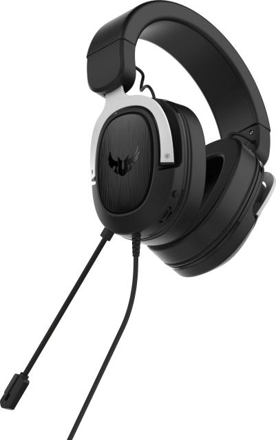 Геймърски слушалки ASUS TUF Gaming H3 Silver, 7.1 Virtual Surround Sound