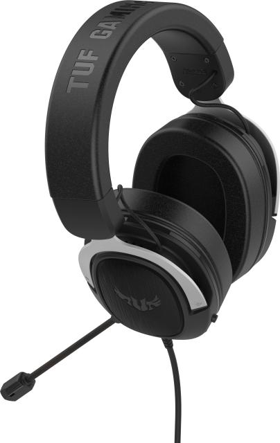 Геймърски слушалки ASUS TUF Gaming H3 Silver, 7.1 Virtual Surround Sound