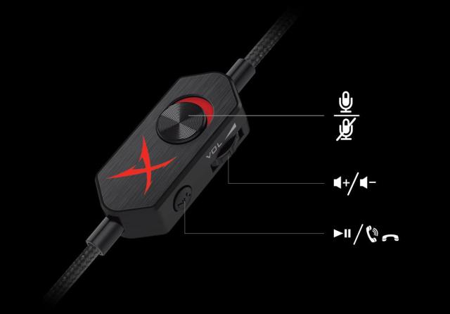 Слушалки с микрофон CREATIVE SoundblasterX H5, Черен