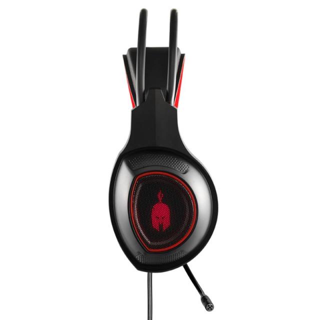 Геймърски слушалки Spartan Gear Thorax, Микрофон, Черен/Червен