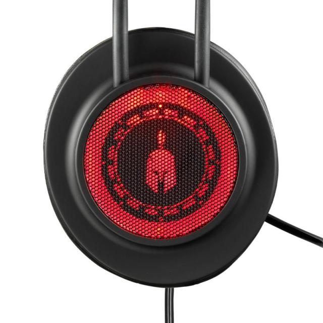Геймърски слушалки Spartan Gear Myrmidon II, Микрофон, Черен/Червен