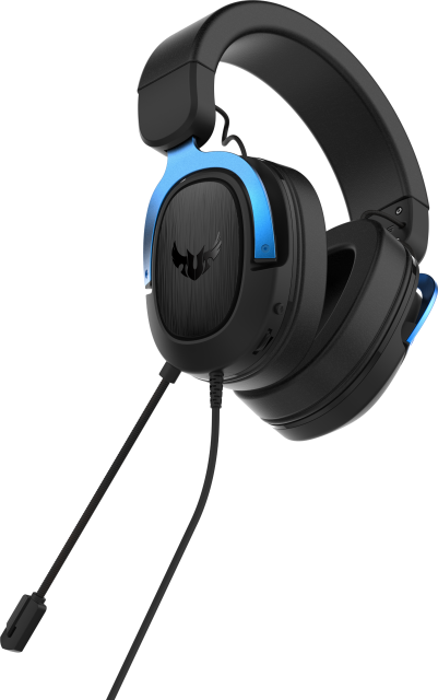 Геймърски слушалки ASUS TUF Gaming H3 Blue, 7.1 Virtual Surround Sound