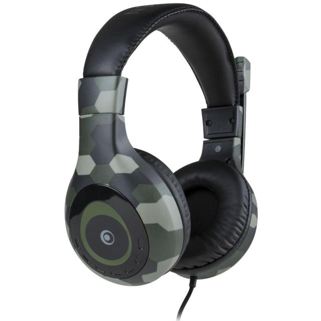 Геймърски слушалки Nacon Bigben Stereo Gaming Headset V1, Микрофон, Камуфлажно зелено