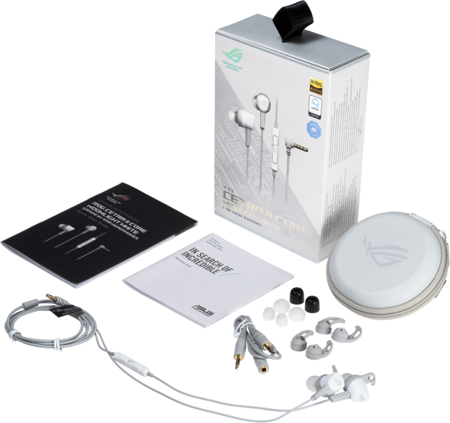 Геймърски слушалки-тапи ASUS ROG Cetra II Core Moonlight White