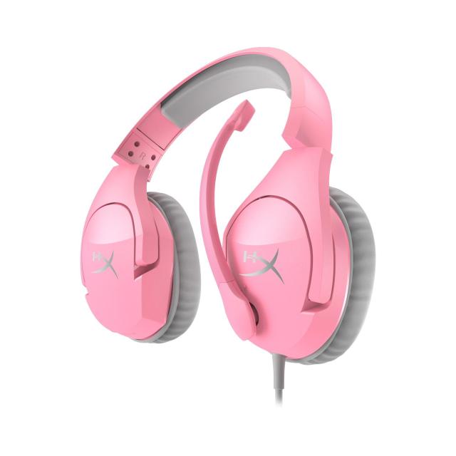 Геймърски слушалки HyperX, Cloud Stinger Pink, Микрофон, Розово