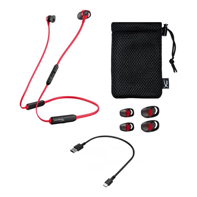 Геймърски слушалки тапи HyperX Cloud Buds, Безжични, Микрофон, Червен