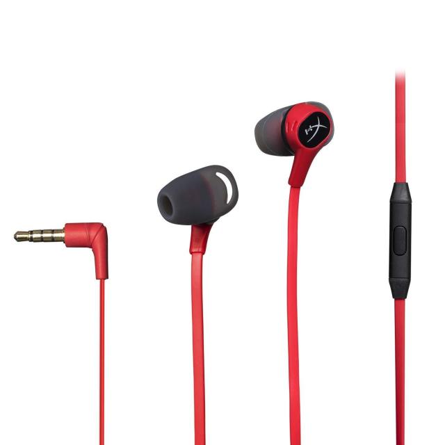 Геймърски слушалки тапи HyperX Cloud Earbuds, Микрофон, Червен
