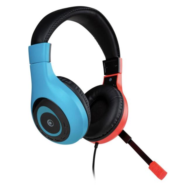 Геймърски слушалки Nacon Bigben Nintendo Switch Headset V1, Микрофон, Червен/Син