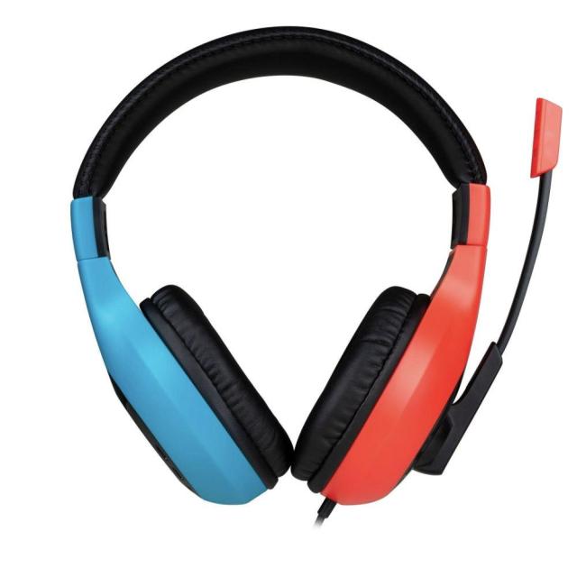 Геймърски слушалки Nacon Bigben Nintendo Switch Headset V1, Микрофон, Червен/Син