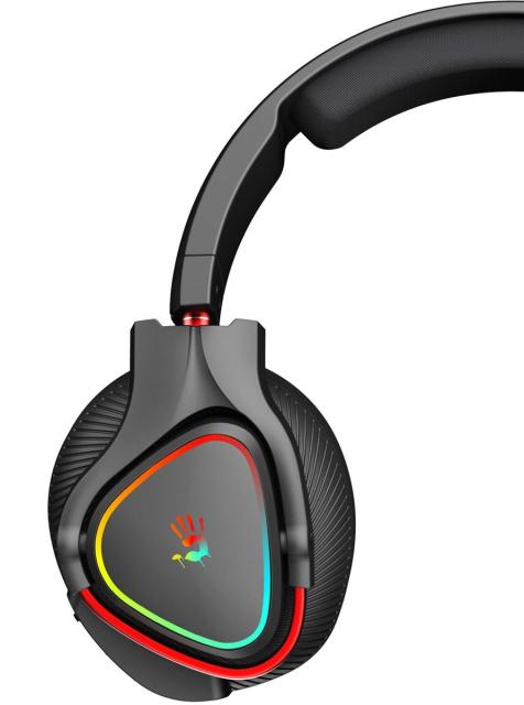 Геймърски безжични слушалки A4TECH Bloody MR710, Bluetooth v5.0, 2.4Ghz, RGB, Микрофон, Черен