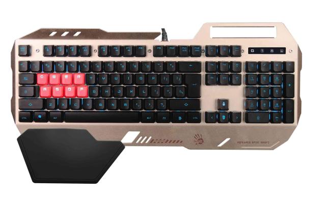 Геймърска полу-механична клавиатура A4tech Bloody, B2418, Neon-glare, Light Strike Optical Mechanical switch