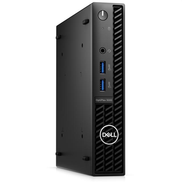 Настолен компютър Dell OptiPlex 3000 MFF, Intel Core i3-12100T (4 Cores/12MB/2.2GHz to 4.1GHz), 8GB (1x8GB) DDR4, 256GB SSD PCIe M.2, Integrated, Wi-Fi 6+ BT 5.2, Keyboard&Mouse, Win 11 Pro, 3Y PS+Dell P2422H, 23.8" Wide LED+Dell OptiPlex Micro and T