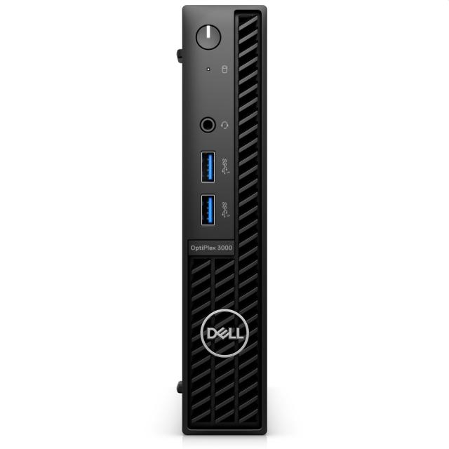 Настолен компютър Dell OptiPlex 3000 MFF, Intel Core i3-12100T (4 Cores/12MB/2.2GHz to 4.1GHz), 8GB (1x8GB) DDR4, 256GB SSD PCIe M.2, Integrated, Wi-Fi 6+ BT 5.2, Keyboard&Mouse, Win 11 Pro, 3Y PS+Dell P2422H, 23.8" Wide LED+Dell OptiPlex Micro and T