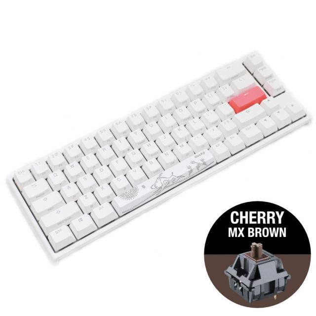 Геймърскa механична клавиатура Ducky One 2 SF White RGB, Cherry MX Brown