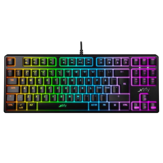 Геймърскa механична клавиатура Xtrfy K4 TKL RGB Kailh Red Switch, UK Layout