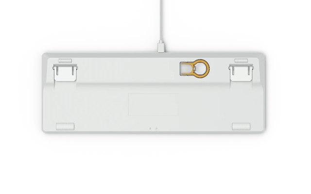 Геймърскa механична клавиатура Glorious White Ice GMMK RGB TKL, Gateron Brown US Layout
