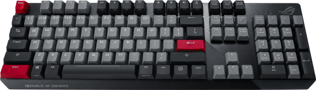 Геймърска Механична Клавиатура ASUS ROG Strix Scope PBT, CHERRY MX Red Switches, PBT Капачки