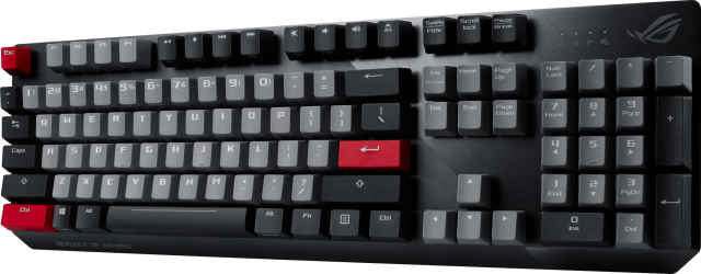 Геймърска Механична Клавиатура ASUS ROG Strix Scope PBT, CHERRY MX Red Switches, PBT Капачки