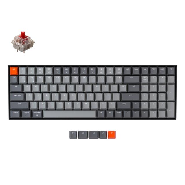 Геймърска Механична клавиатура Keychron K4 Hot-Swappable Full-Size Gateron Red Switch White LED Gateron Red Switch ABS