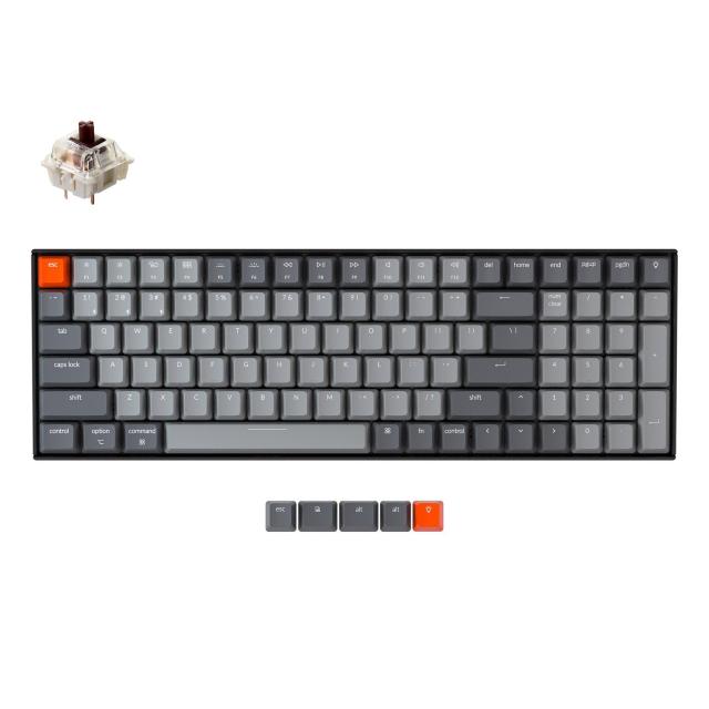 Геймърска Механична клавиатура Keychron K4 Hot-Swappable Full-Size Gateron Brown Switch White LED Gateron Brown Switch ABS