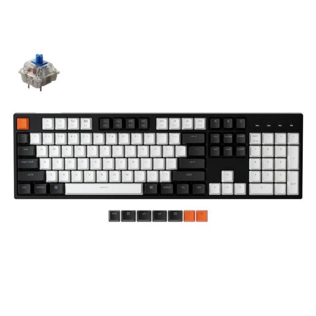 Геймърска Механична клавиатура Keychron C2 Full-Size Gateron G Pro Blue Switch White LED ABS