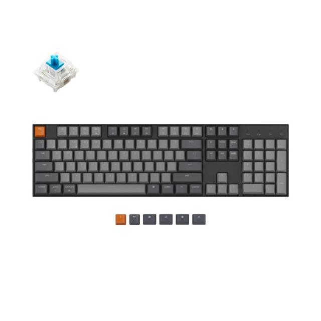 Геймърска механична клавиатура Keychron K10 Hot-Swappable Full-Size Gateron Blue Switch RGB LED ABS