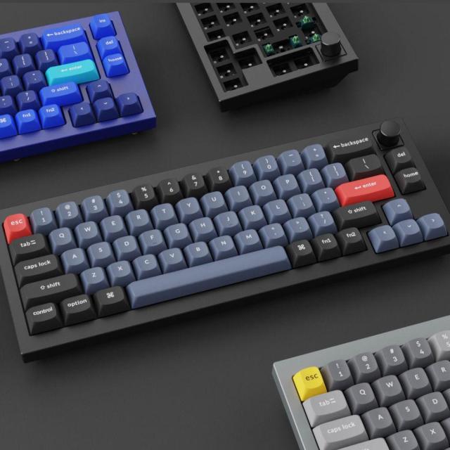 Геймърска Механична клавиатура Keychron Q2 Silver Grey Knob QMK 65% Gateron G Pro Blue Switch RGB LED PBT