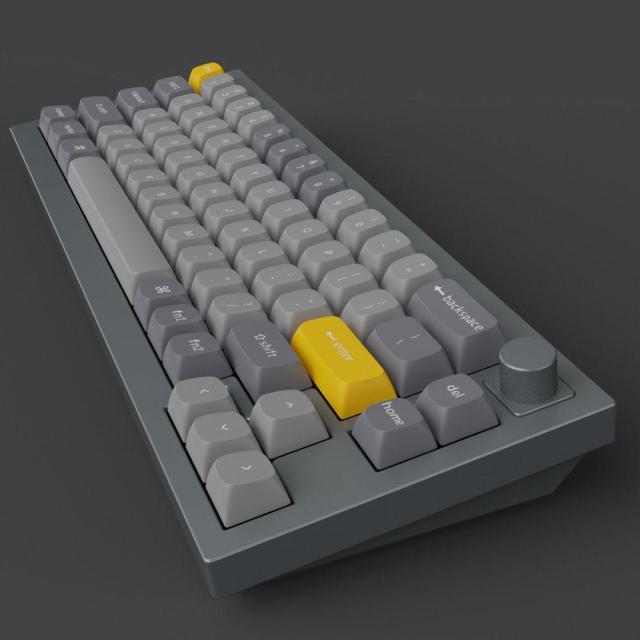 Геймърска Механична клавиатура Keychron Q2 Silver Grey Knob QMK 65% Gateron G Pro Blue Switch RGB LED PBT