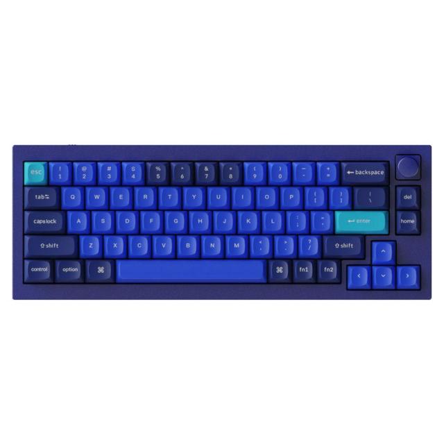 Геймърска Механична клавиатура Keychron Q2 Navy Blue Knob QMK 65% Gateron G Pro Blue Switch RGB LED PBT