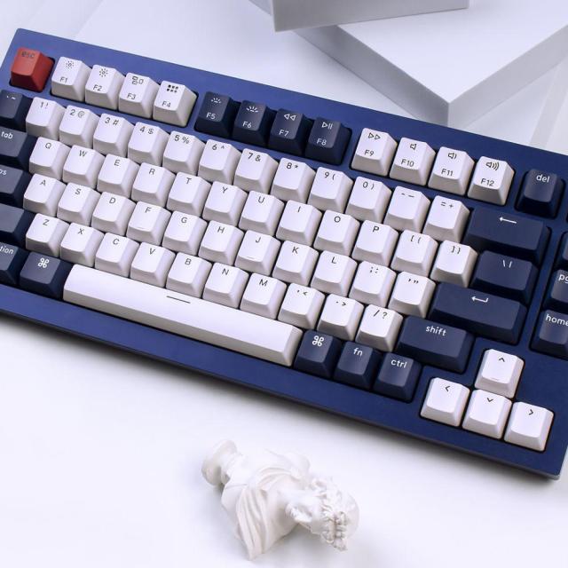 Геймърска Механична клавиатура Keychron Q1 Navy Blue QMK TKL Gateron G Pro Brown Switch RGB LED ABS