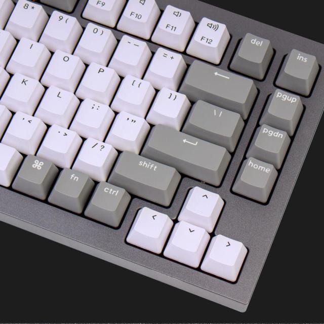 Геймърска Механична клавиатура Keychron Q1 Silver Grey QMK TKL Gateron G Pro Brown Switch RGB LED ABS