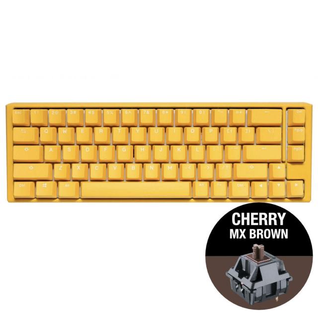 Геймърскa механична клавиатура Ducky One 3 Yellow SF 65, Cherry MX Brown суичове
