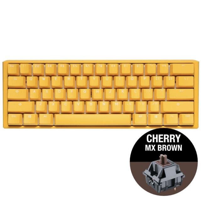 Геймърскa механична клавиатура Ducky One 3 Yellow Mini 60, Cherry MX Brown суичове