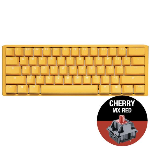 Геймърскa механична клавиатура Ducky One 3 Yellow Mini 60, Cherry MX Red суичове