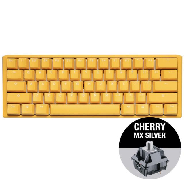 Геймърскa механична клавиатура Ducky One 3 Yellow Mini 60, Cherry MX Silver суичове