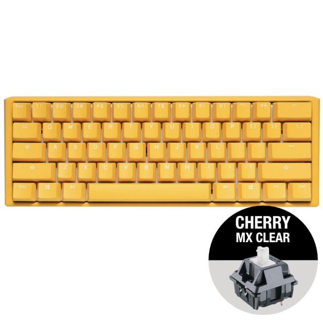 Геймърскa механична клавиатура Ducky One 3 Yellow Mini 60, Cherry MX Clear суичове