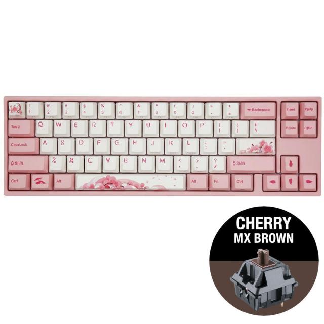 Геймърскa механична клавиатура Ducky x Varmilo Miya Sakura V2 65, Cherry MX Brown суичове