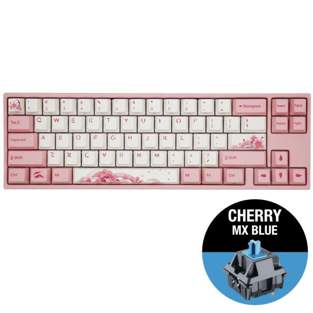 Геймърскa механична клавиатура Ducky x Varmilo Miya Sakura V2 65, Cherry MX Blue суичове
