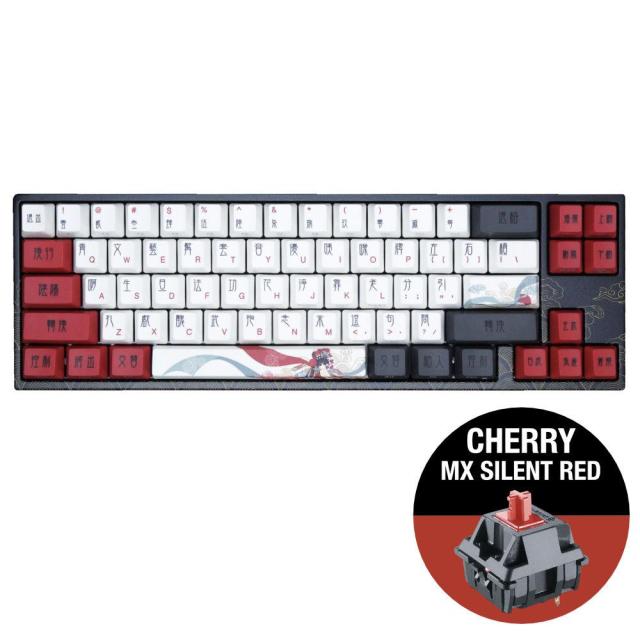 Геймърскa механична клавиатура Ducky x Varmilo Miya Beijing Opera 65%, Cherry MX Silent Red